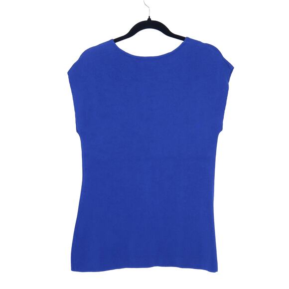 M.M. LAFLEUR The Sheela Top Santorini Blue Sweater Knit Top Casual Women's M - Picture 4 of 12